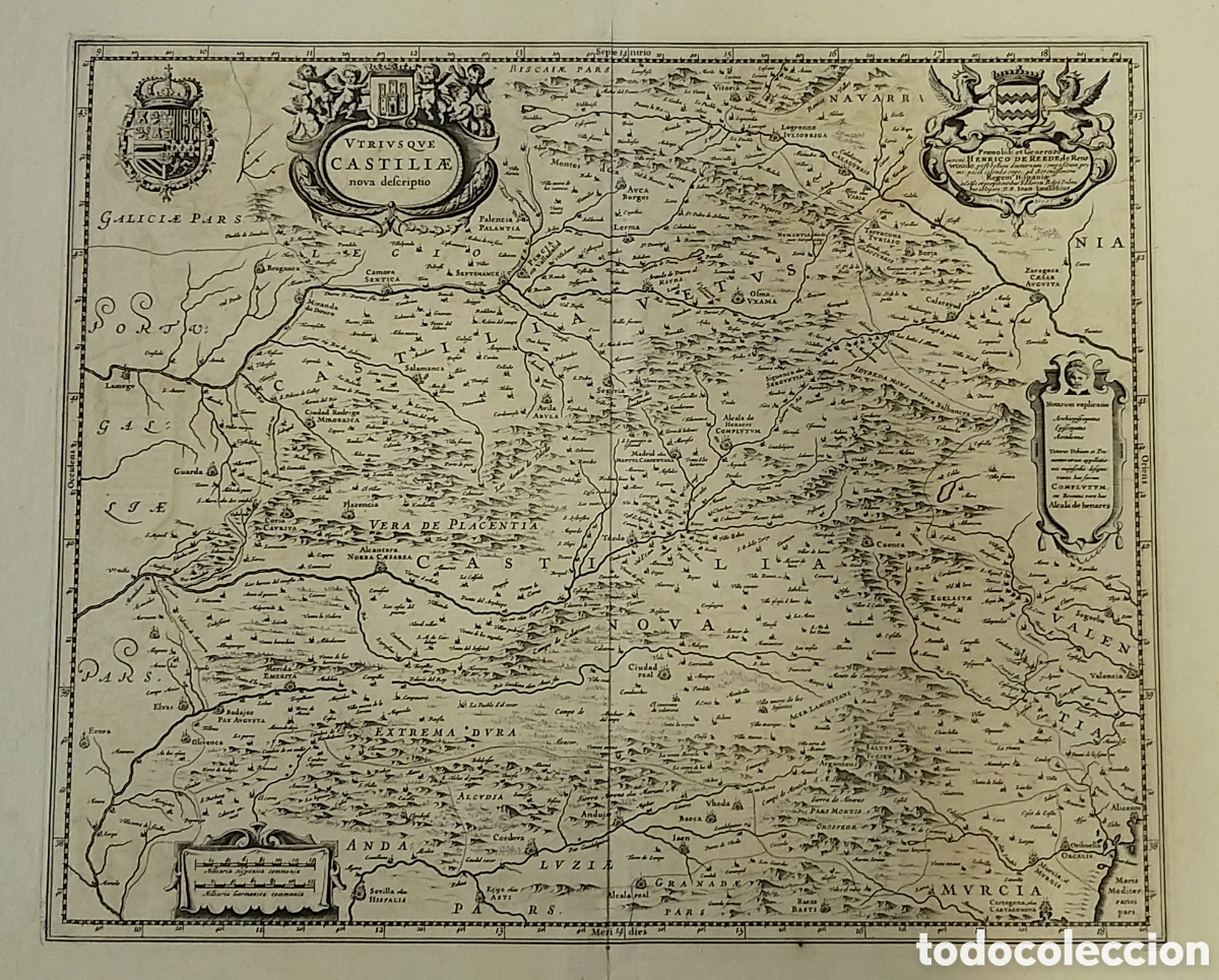 Arte: CASTILLA NOVA Mapa de BLAEU. 1735. - Foto 2