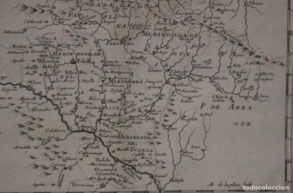 Arte: Mapa de Navarra (Espa&ntilde;a), 1649. Nicolas Sanson - Foto 6