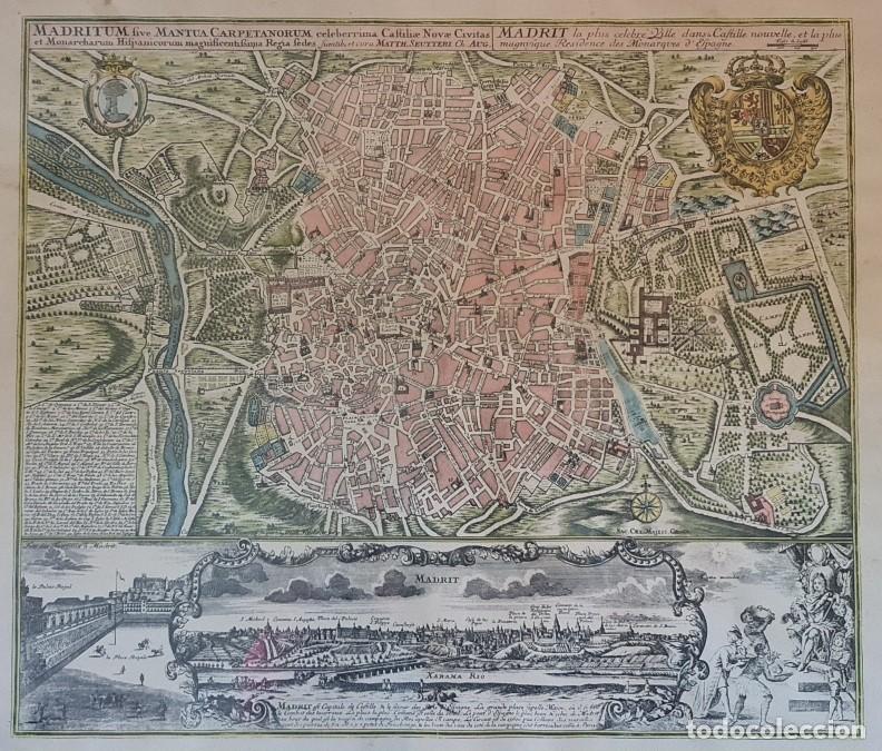 Arte: Plano Madrid Matthaus Seutter - Foto 4