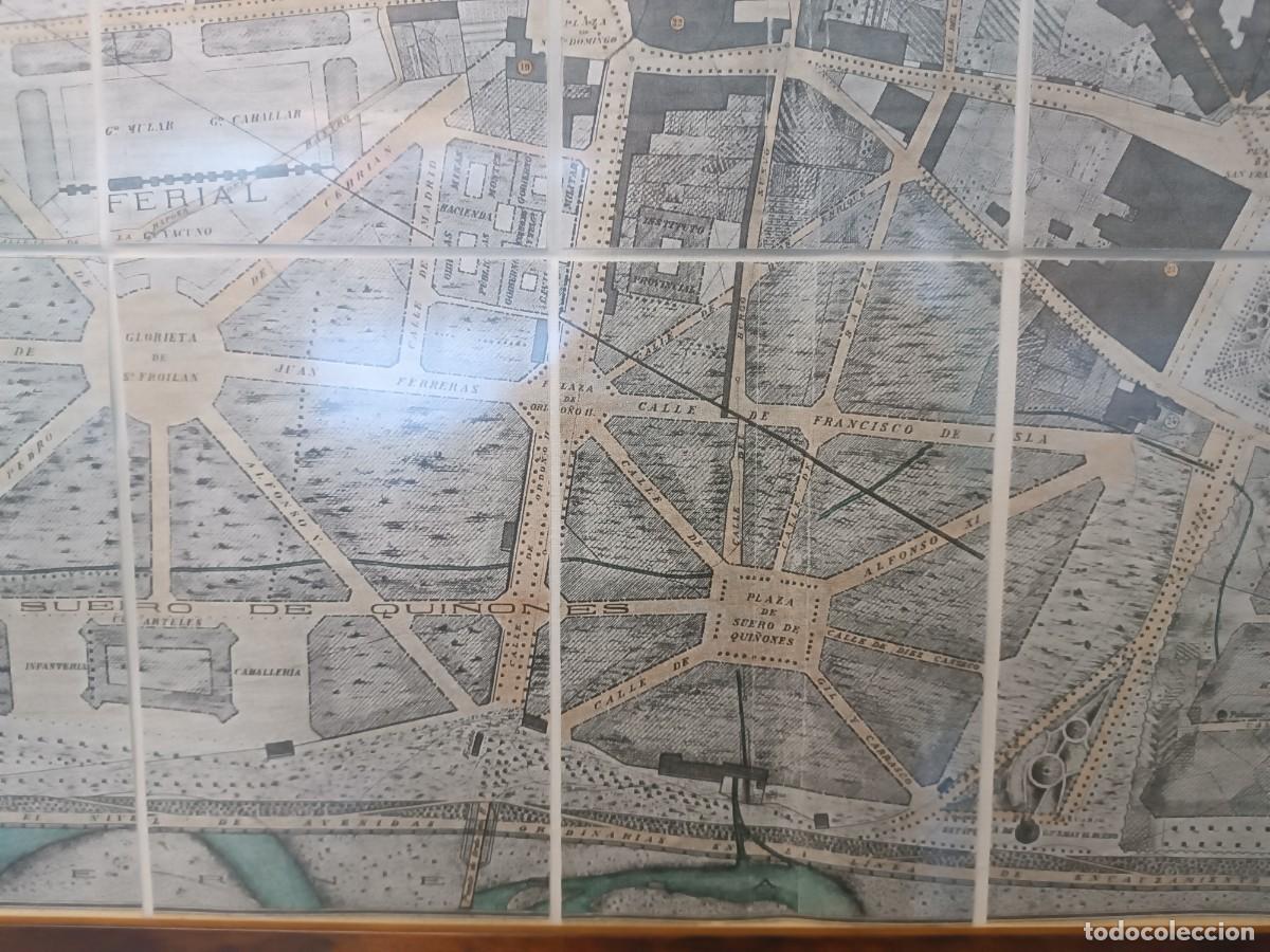 Arte: Plano de la ciudad de Leon . Mapa entelado. - Foto 9