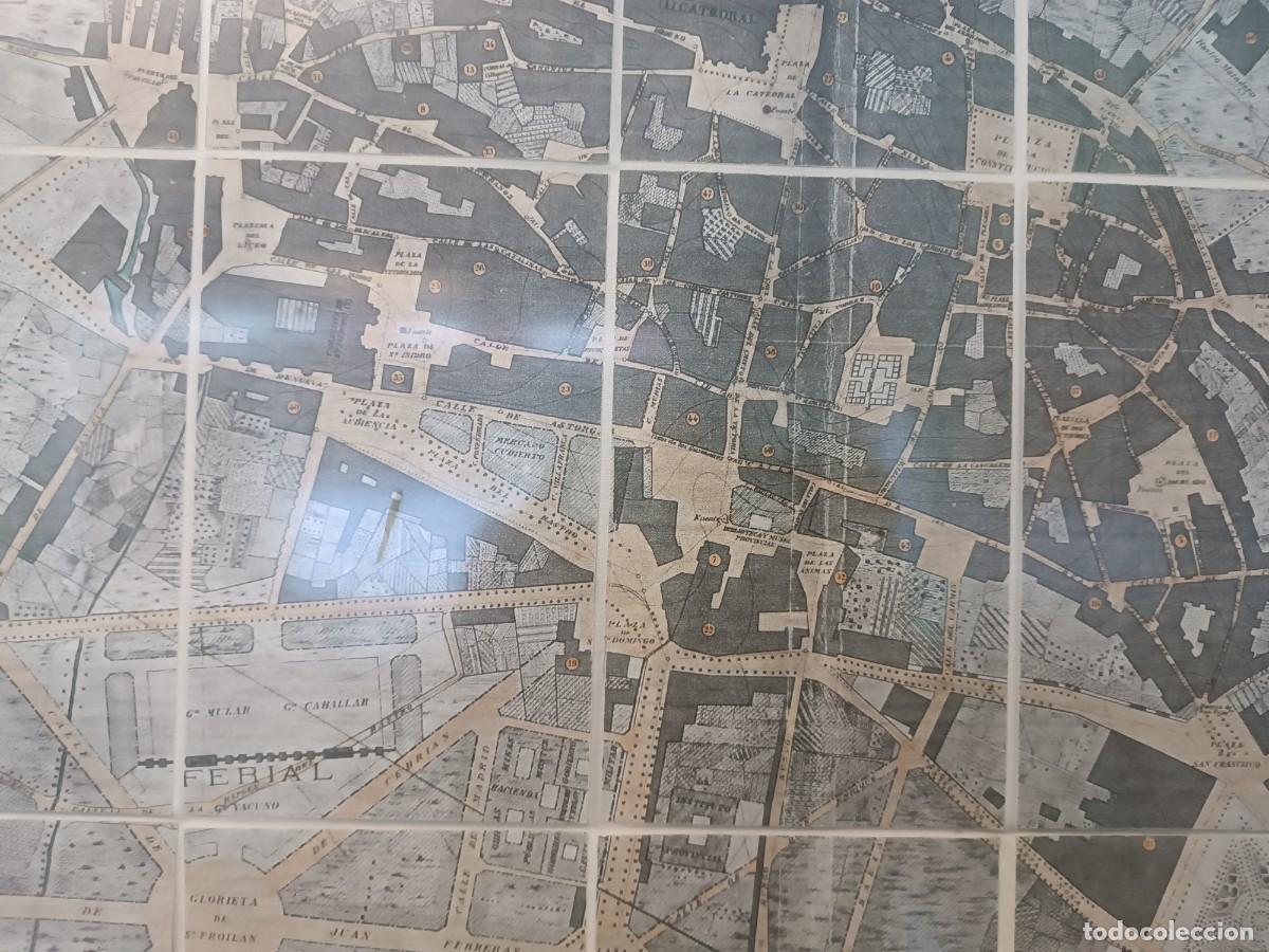 Arte: Plano de la ciudad de Leon . Mapa entelado. - Foto 10