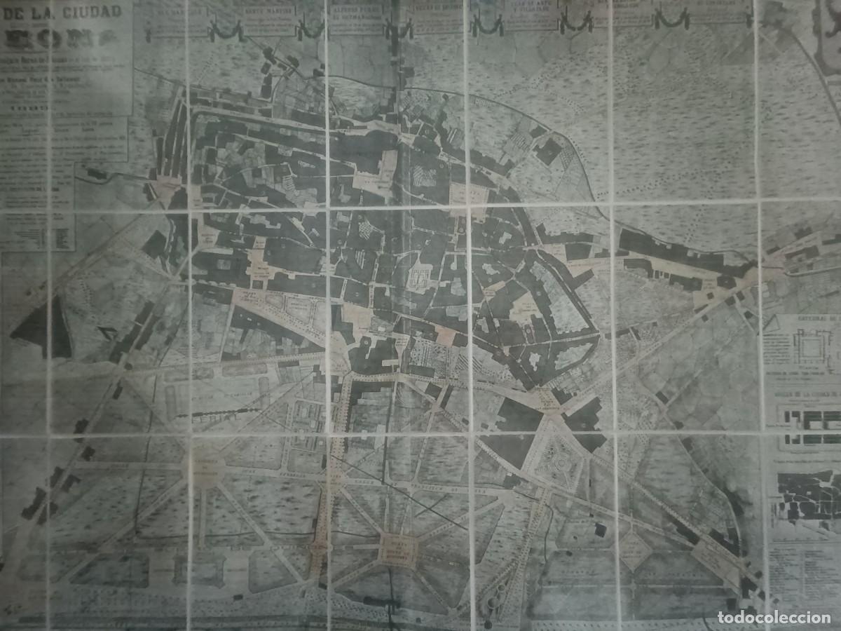 Arte: Plano de la ciudad de Leon . Mapa entelado. - Foto 15