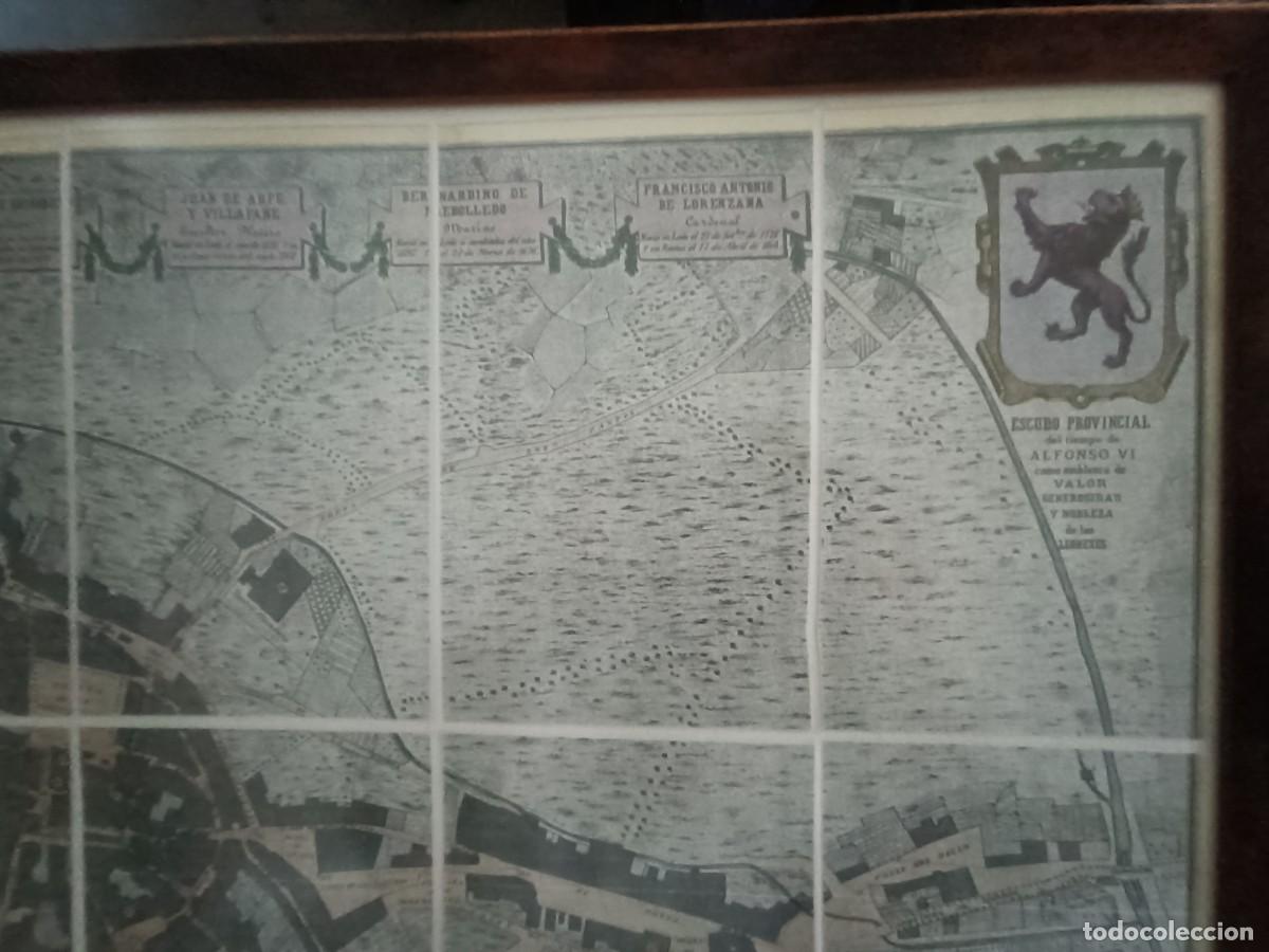 Arte: Plano de la ciudad de Leon . Mapa entelado. - Foto 19