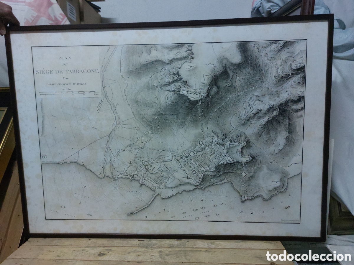 Kunst: Plano de Tarragona enmarcado