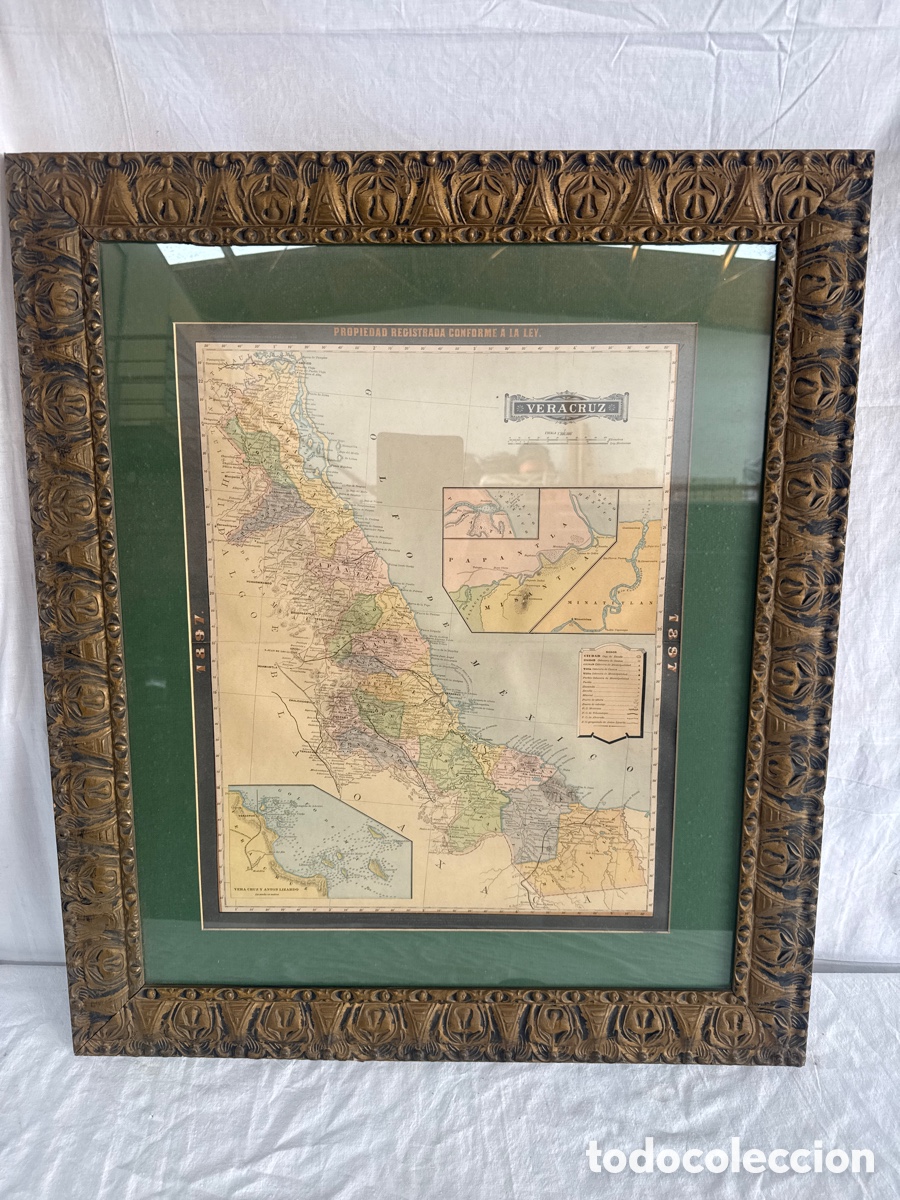 Art: Mapa de Veracruz, M&eacute;xico 1897