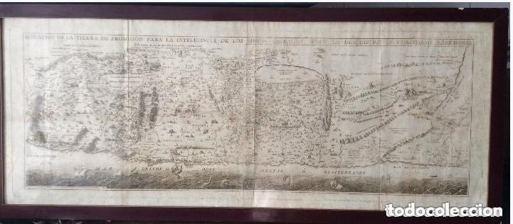 Arte: MAPA TIERRA SANTA,Situacion de Tierra De Promision Para La Inteligencia De Los Libros Sagrados