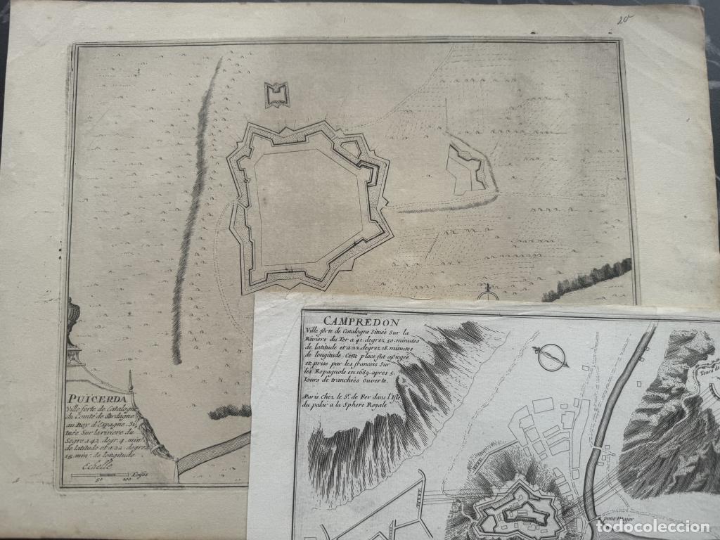 Arte: Mapas de las fortalezas de Campodr&oacute;n y Puigcerd&aacute; (Girona, Espa&ntilde;a), ca. 1690 y 1695. Nicol&aacute;s de Fer