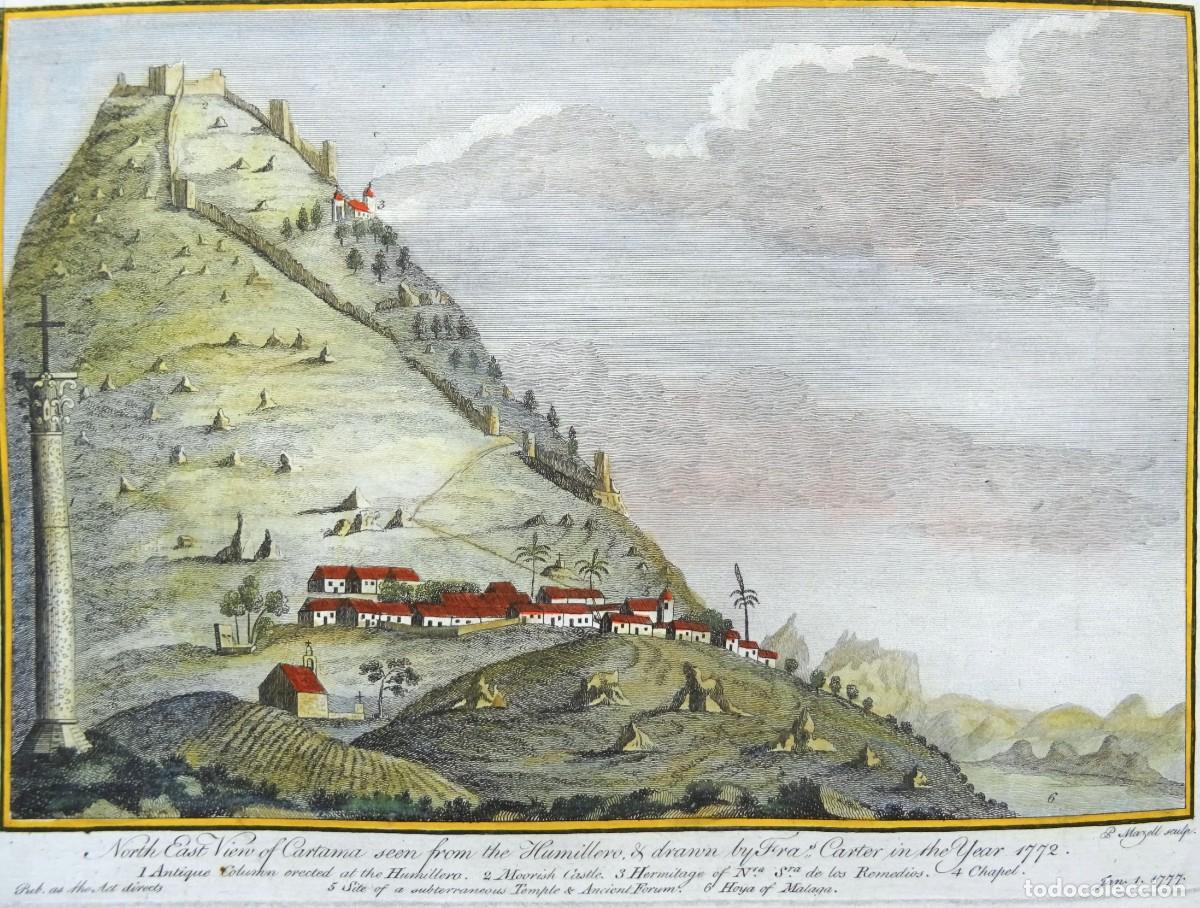 Arte: Malaga, Cartama, vista Francis Carter, 1777, North East View of Cartama seen from the Humillero..