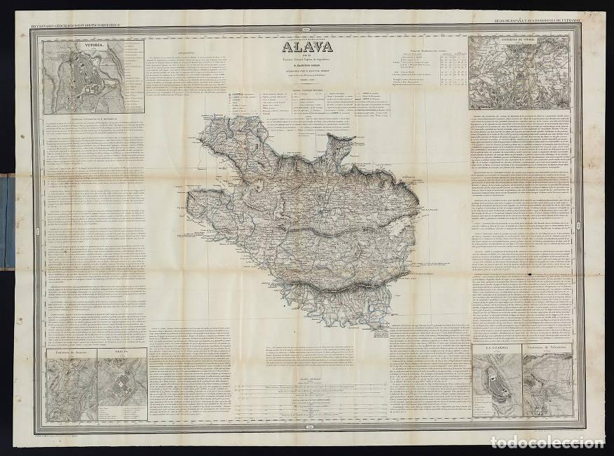 Art: Mapa antiguo de Alava Coello a&ntilde;o 1848 con certificado de autenticidad. Mapas antiguos Pa&iacute;s Vasco