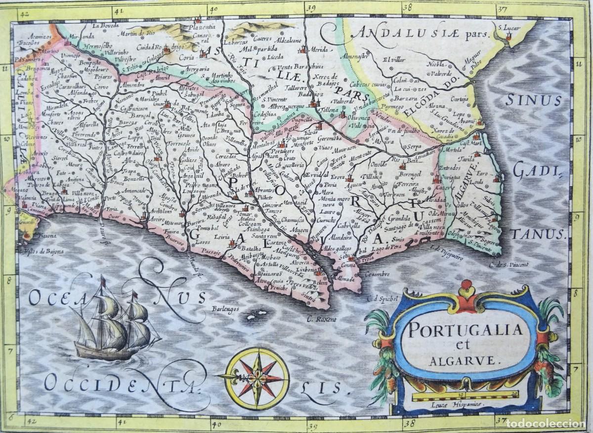 Arte: Portugal, Mercator/Cloppenburg, 1630, Portugalia et Algarve