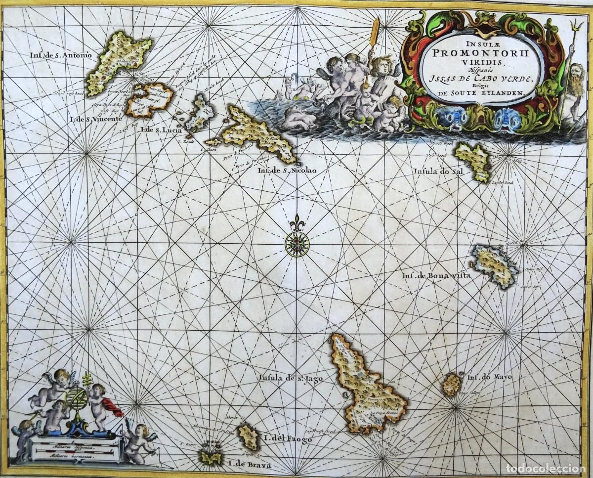 Arte: Islas de Cabo Verde, Dapper/Van Meurs, 1668, Insulae Promontorii Viridis Hispanis Islas de Cabo Verd