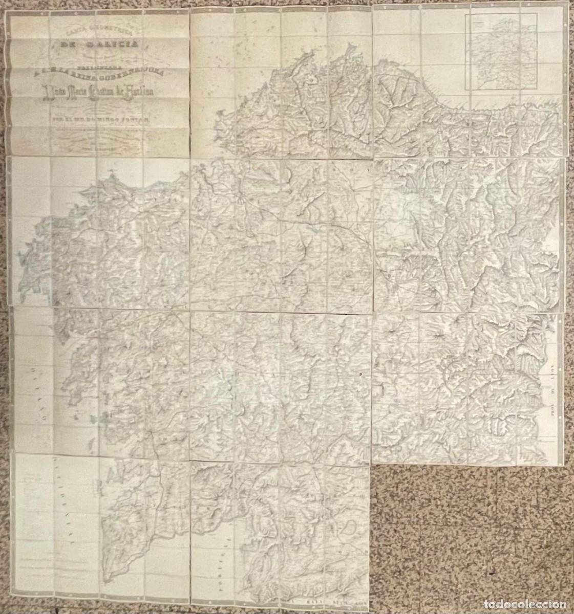 Arte: Carta geom&eacute;trica de Galicia dividida en sus provincias. Domingo Fontan.