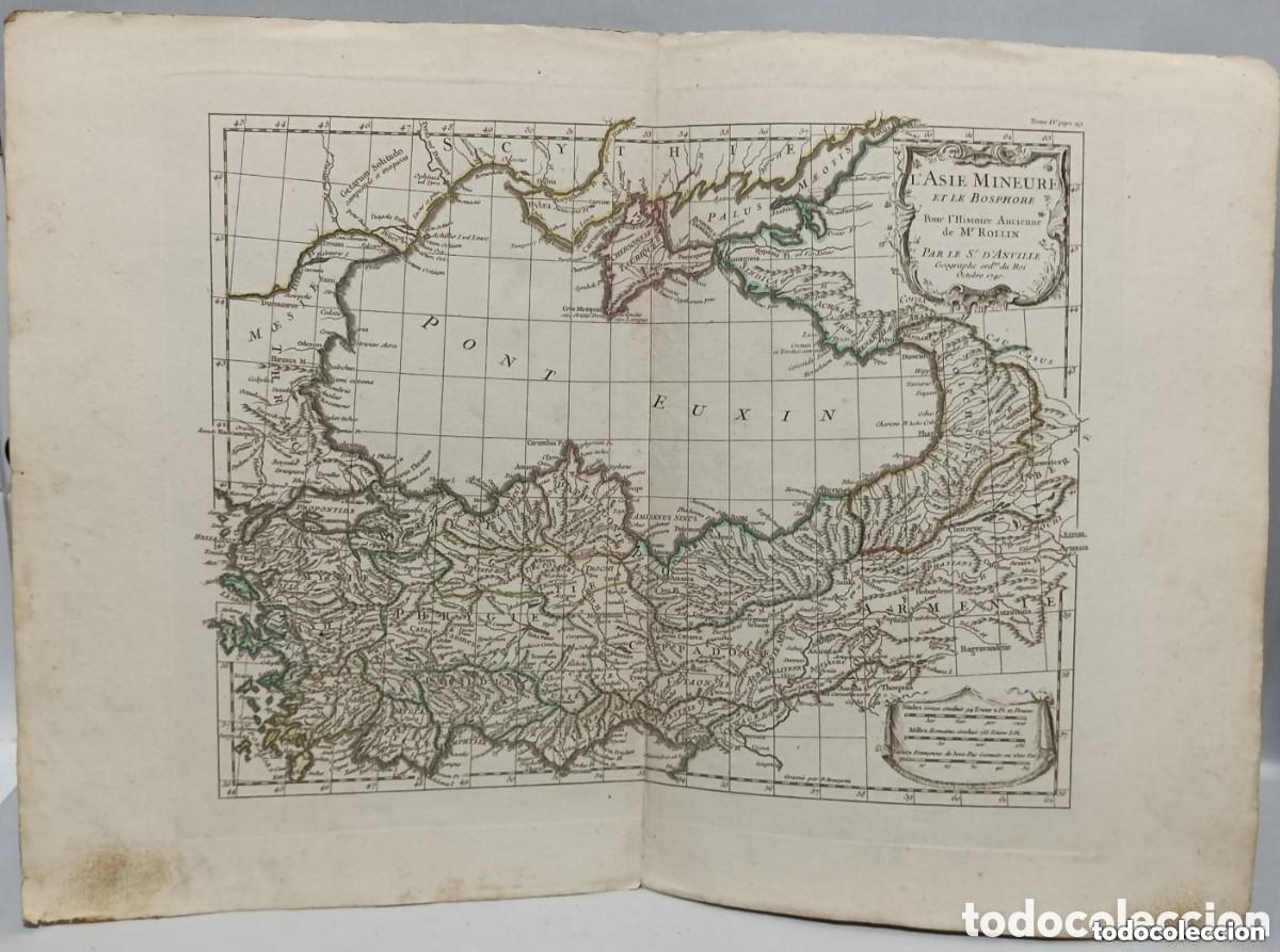 Arte: L&acute;Asie Mineure et le Bosphore. Mapa de Jean Baptiste Bourguignon D&acute;Anville - A&ntilde;o 1740