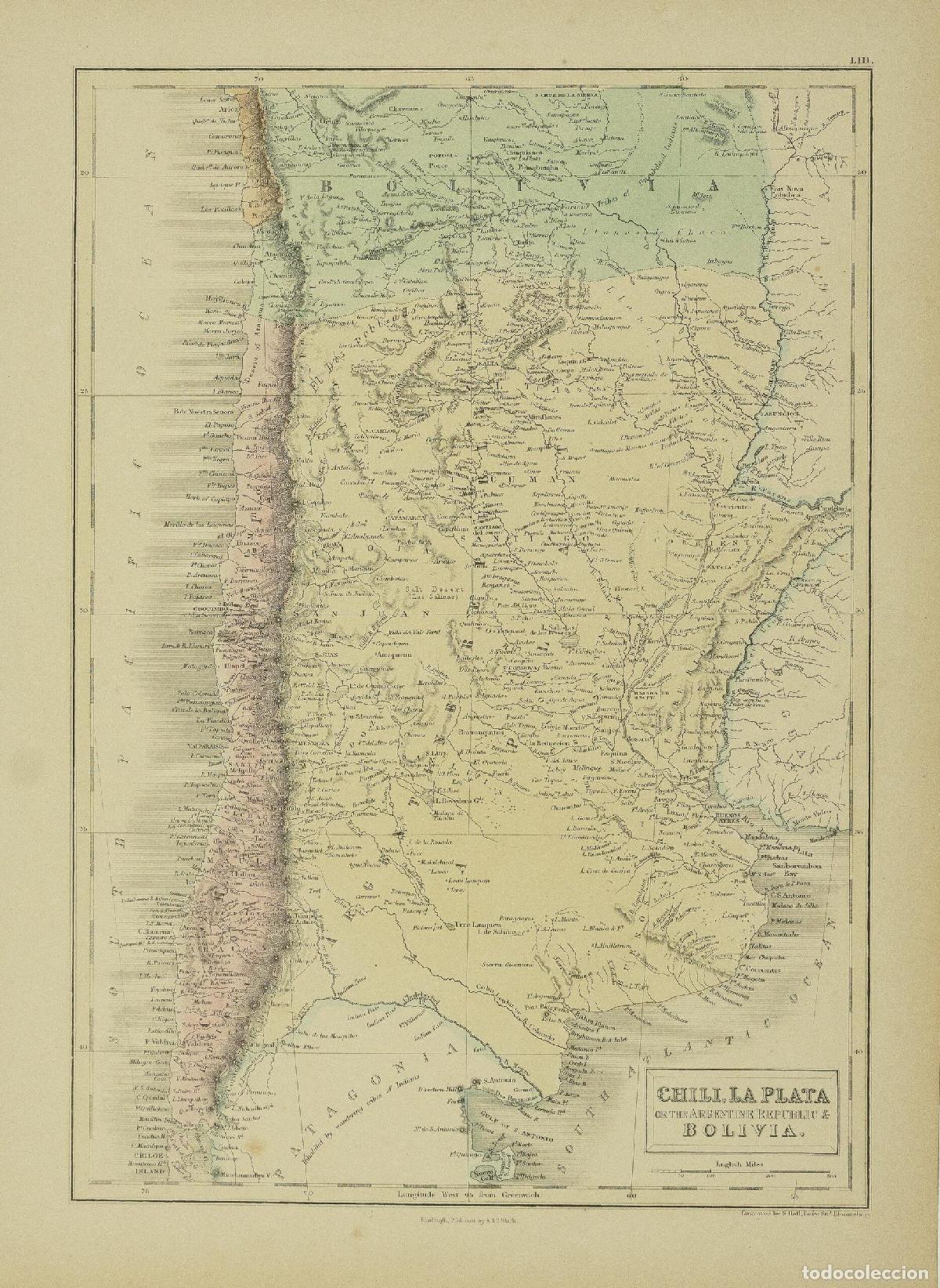 Arte: Chili, La Plata or the Argentine Rupublic & Bolivia - Black, Adam & Charles