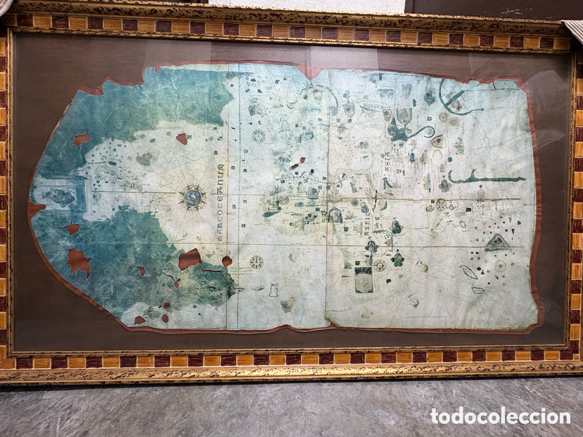 Arte: Mapa de Juan de la Cosa (1500) &ndash; Facs&iacute;mil oficial Testimonio 1992 &ndash; Edici&oacute;n limitada n&ordm; 447/600