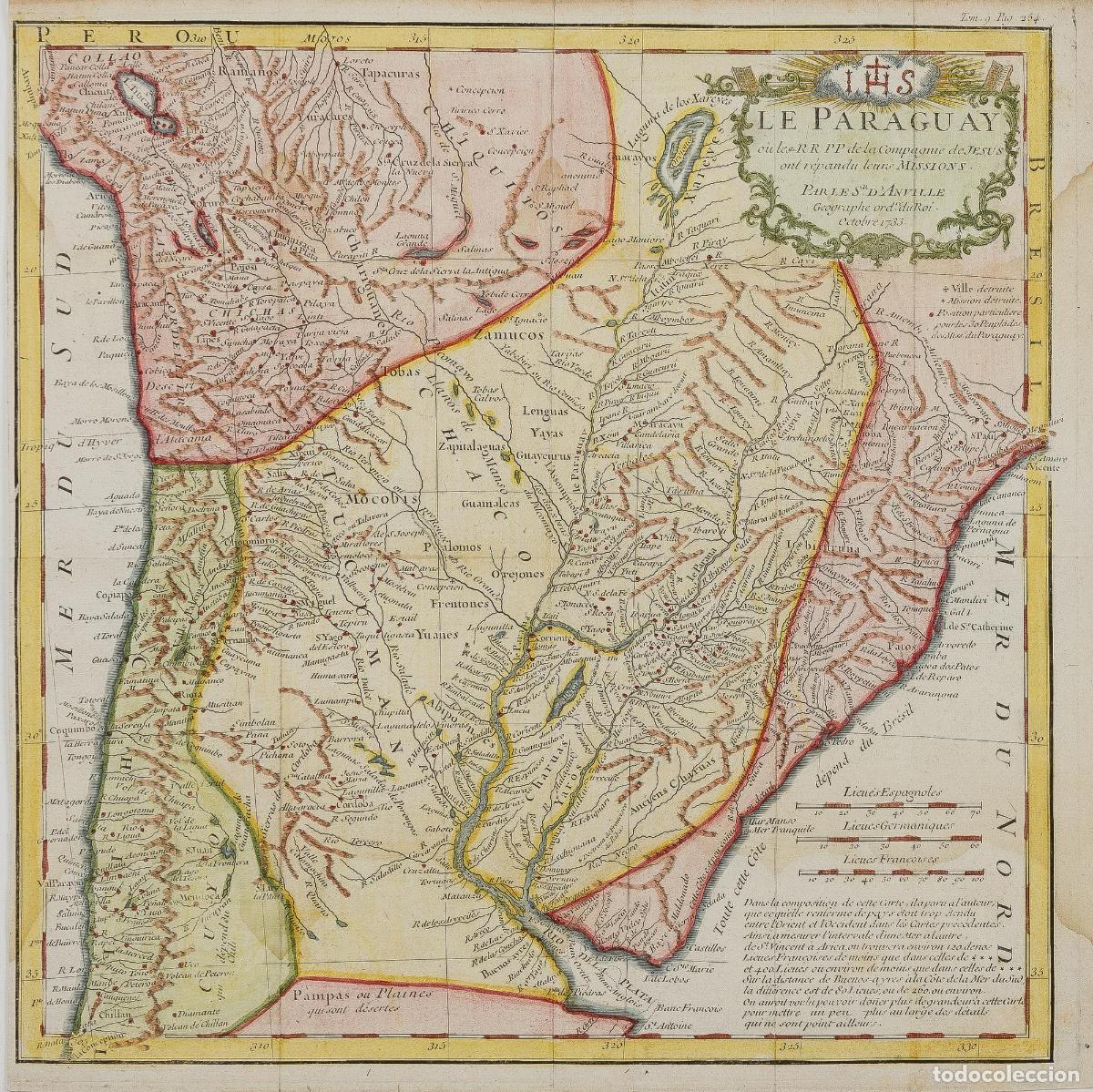 Kunst: Le Paraguay ou les RR PP de la Compagnie de Jesus - Anville, Jean-Baptiste B. d'