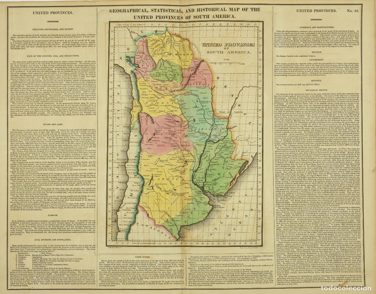 Kunst: Geographical, Statistical and Historical map of the United Provinces of South&hellip; - Carey, H. C.