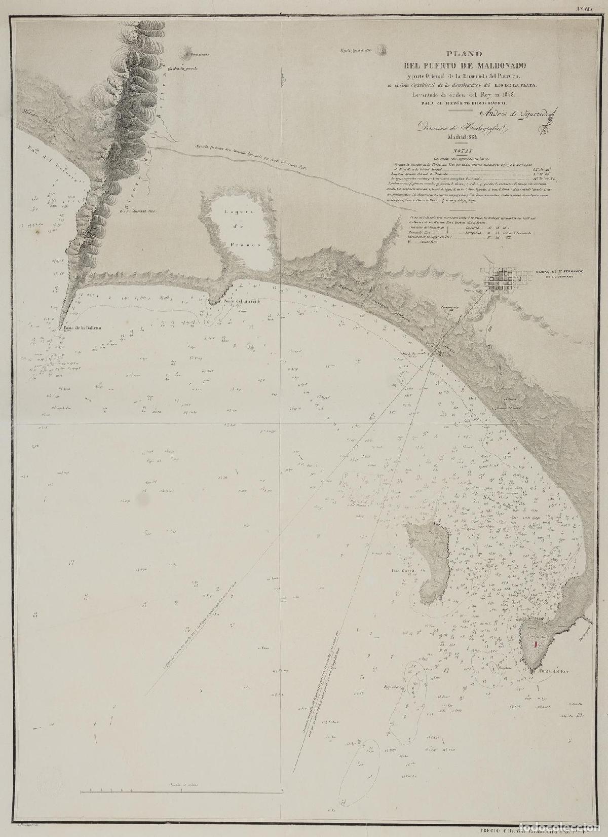 Arte: Plano del Puerto de Maldonado - Direccion de Hidrograf&iacute;a