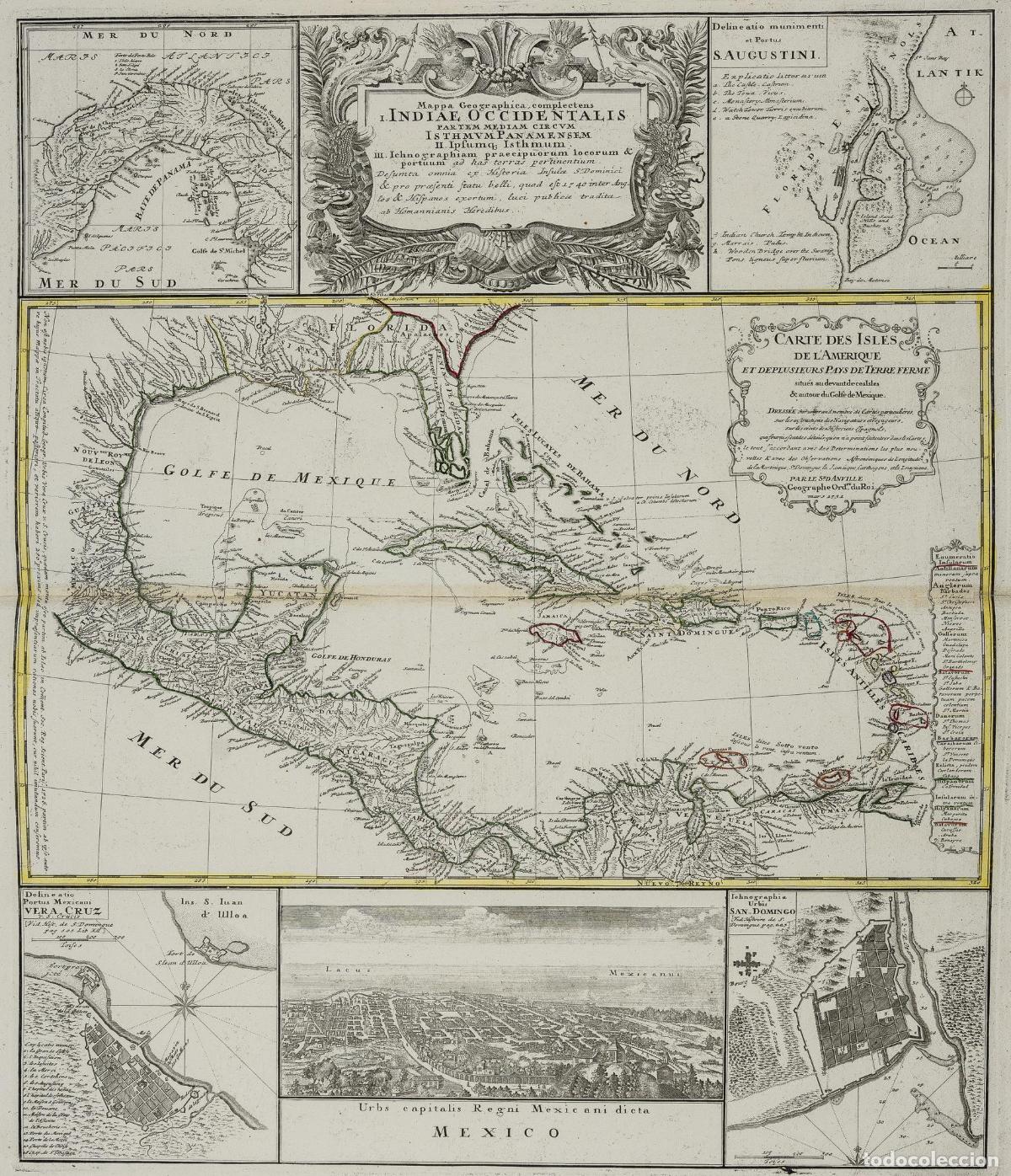Art: Mappa Geographica, complectens i Indiae Occidentalis - Homann Heir