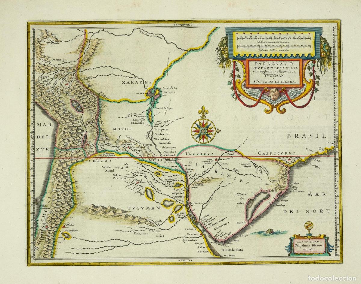 Art: Paraguay, O Prov. De Rio de la Plata cum&hellip; - Blaeu