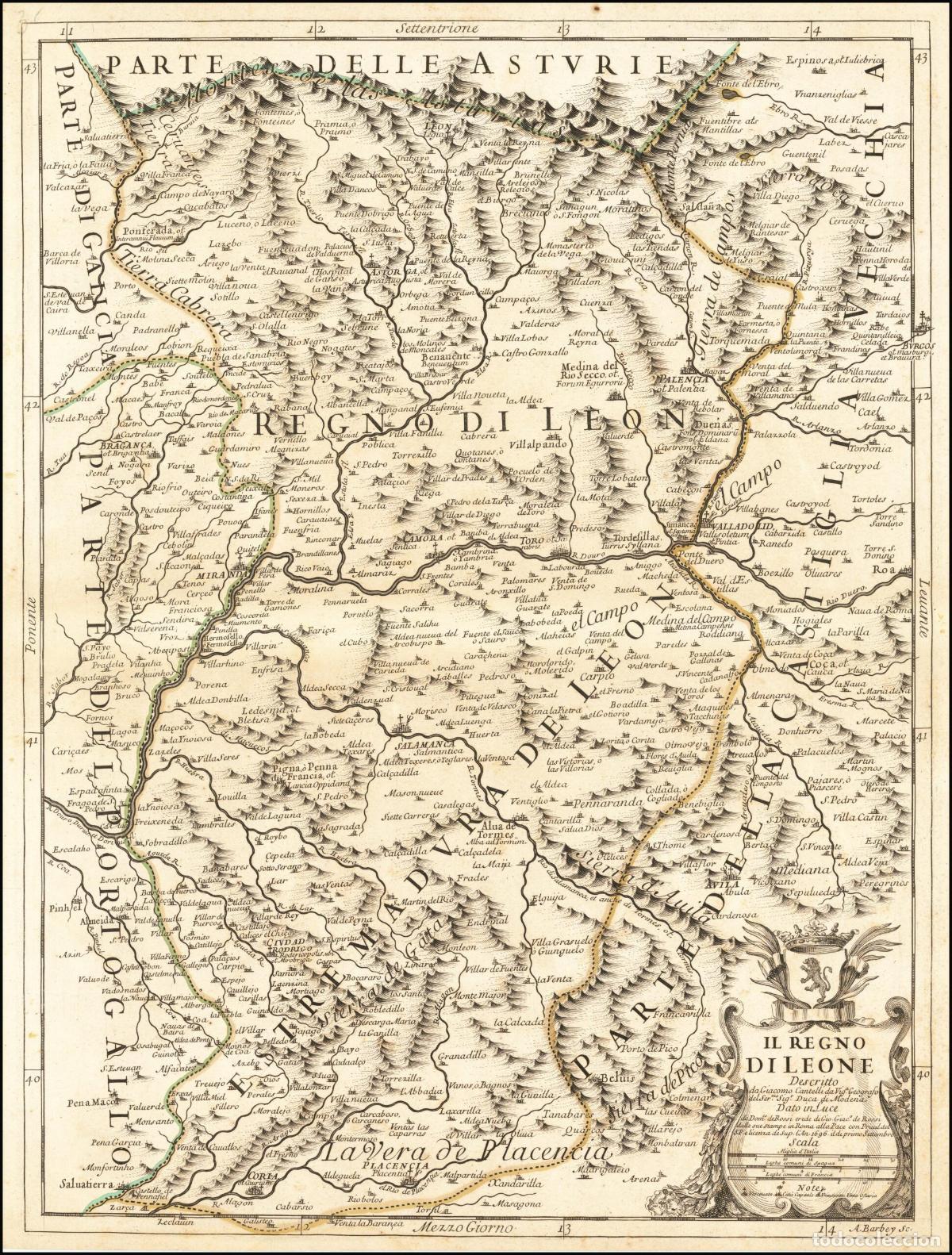 Art: [Mapa de Le&oacute;n, Espa&ntilde;a] Il Regno di Leone&hellip; - Cantelli, Giacomo da Vignola - De Rossi, Giacomo e Domen