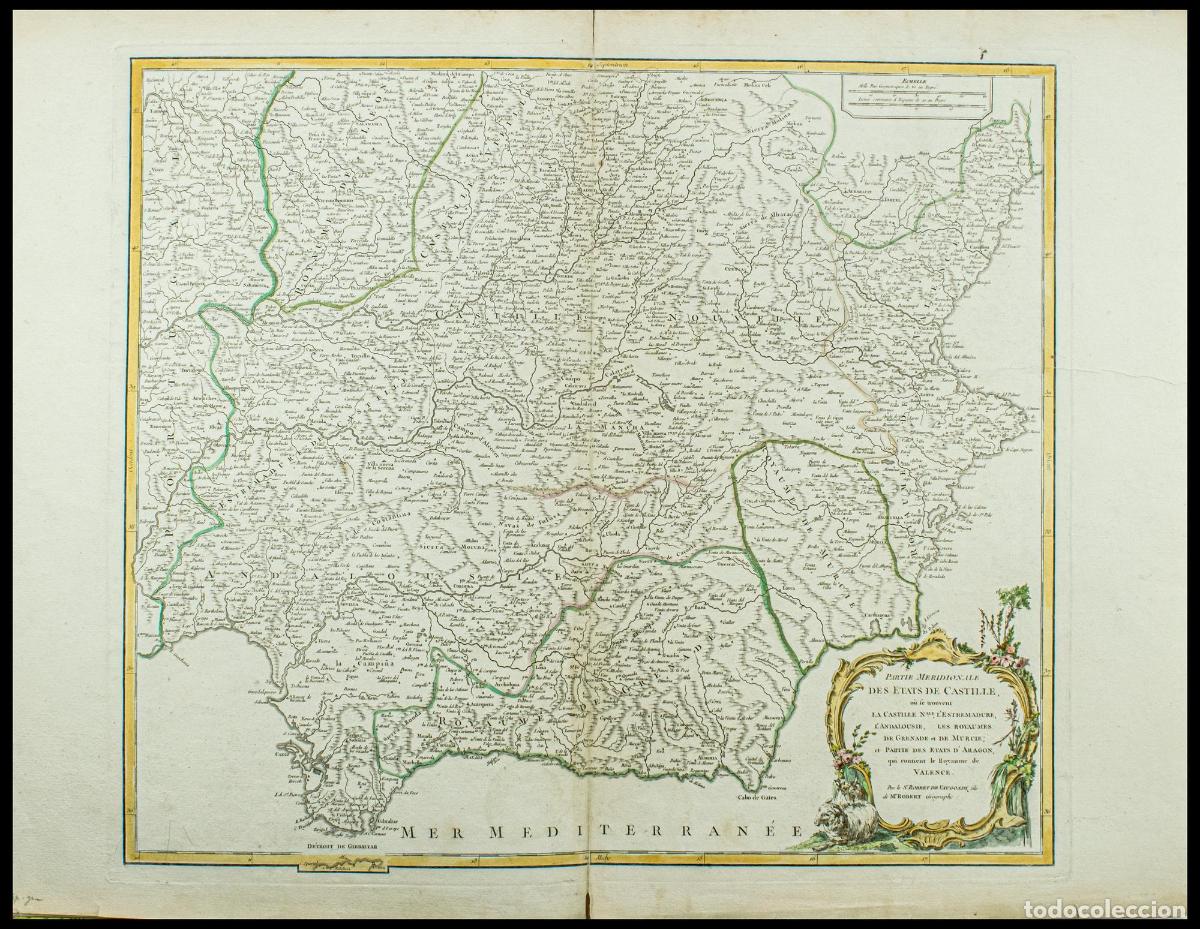 Art: Partie Meridionale des Etats de Castille&hellip; Andalousie - Robert de Vaugondy