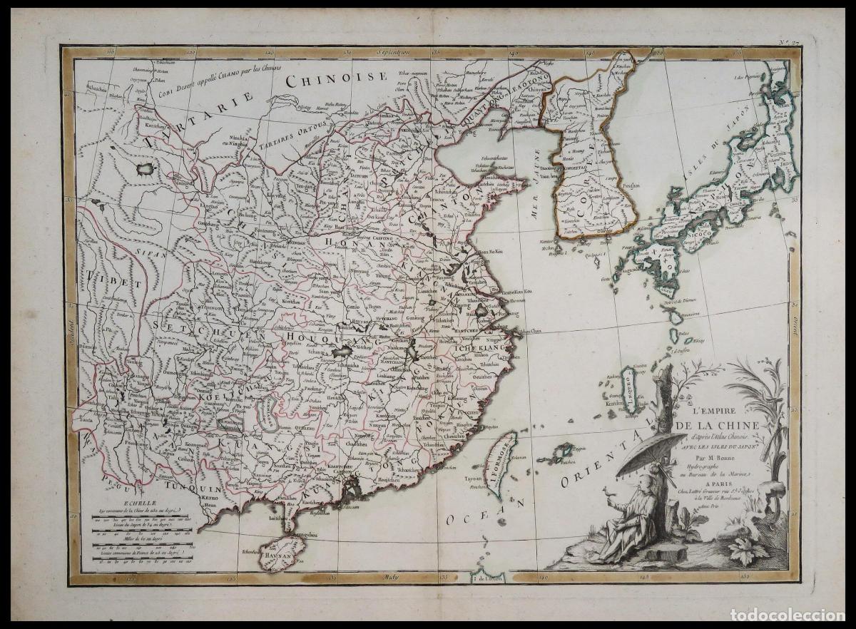 Arte: Carte de l'empire de la Chine - Bonne, Rigobert