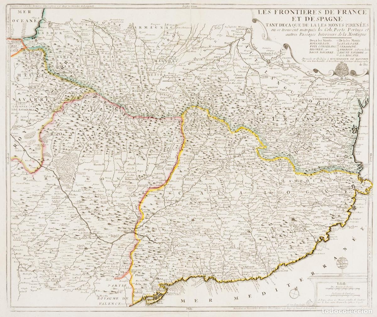 Art: Mapa de Castilla la Vieja, Nueva y Extremadura: Les frontieres de France et d'Espagne - De Fer, Nico
