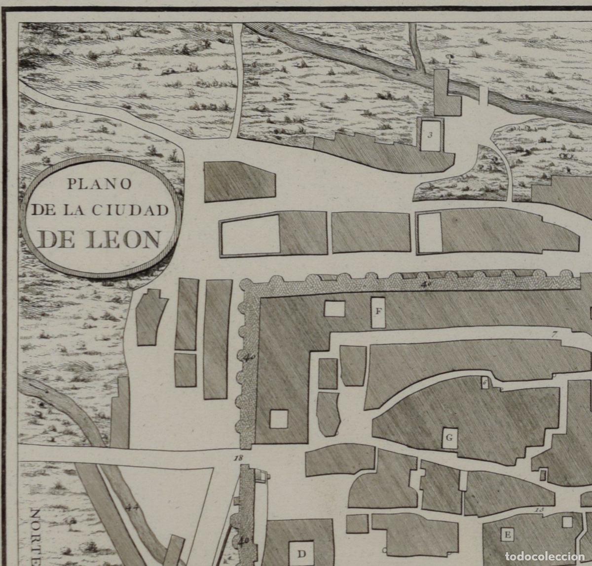 Arte: Plano de la ciudad de Leon - Risco, Manuel - Foto 2