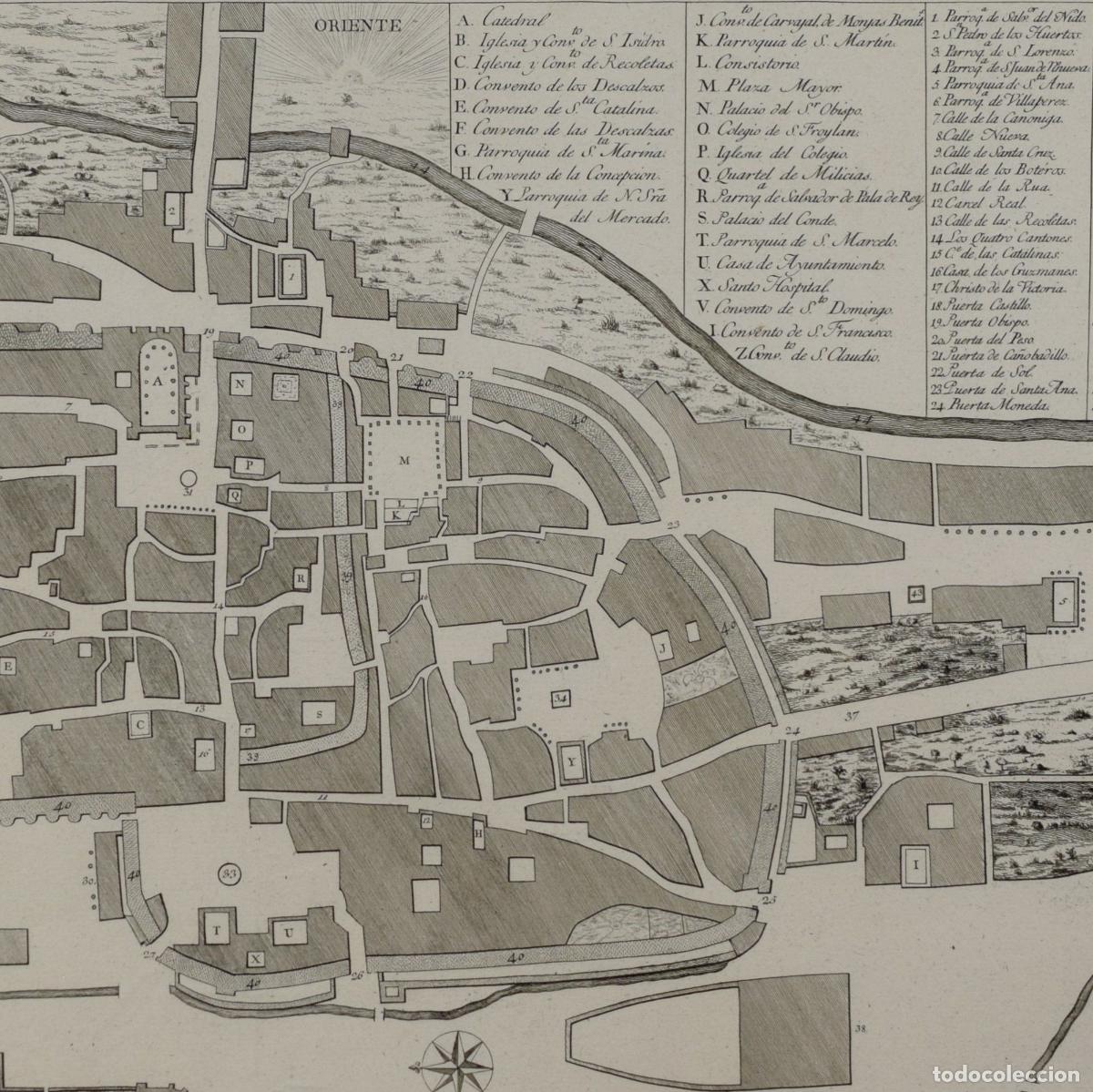 Arte: Plano de la ciudad de Leon - Risco, Manuel - Foto 3