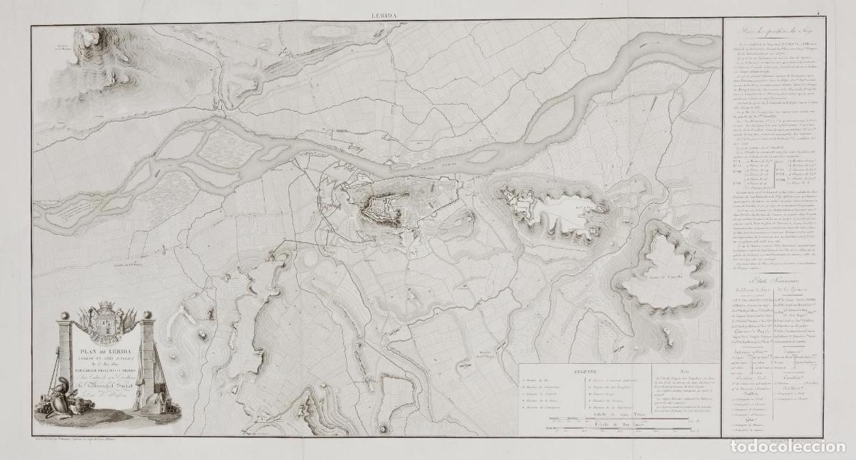 Art: Plan de Lerida Assieg&eacute; et pris d'assaut le 13 Mai 1810 - Pedemonte / Suchet