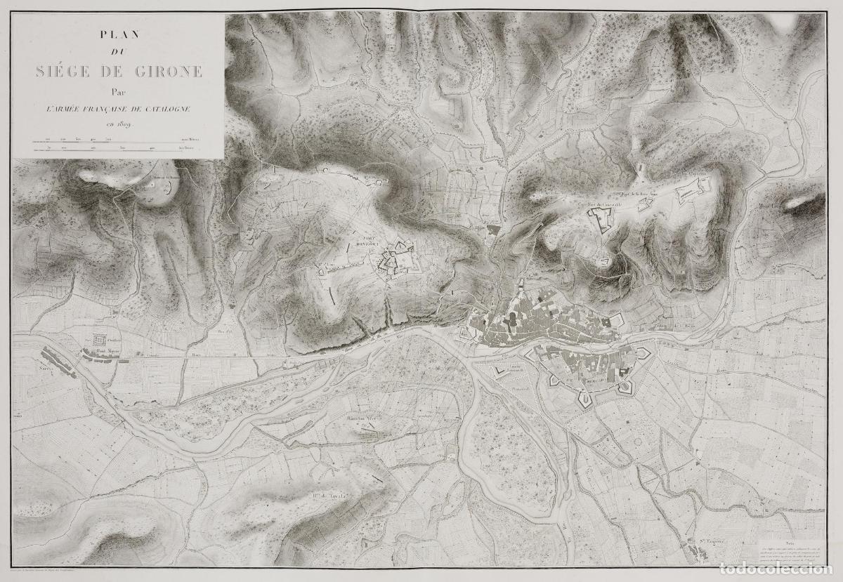Art: [Plano de Girona] Plan du Si&egrave;ge de Girone Par l'Arm&eacute;e Fran&ccedil;aise de Catalogne en 1809. - Belmas, Jacq