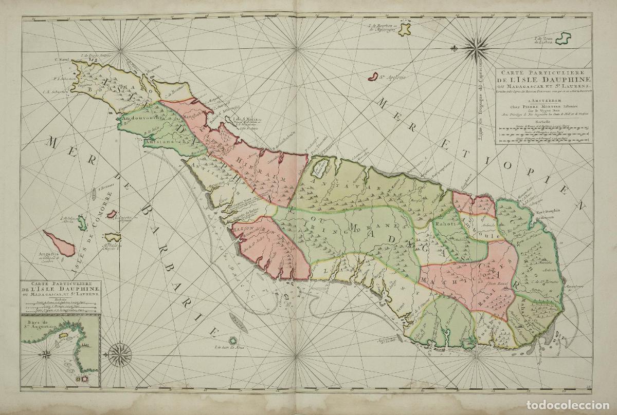 Art: Carte Particuliere de l'Isle Dauphine ou Madgascar et St. Laurens - Jaillot, Hubert
