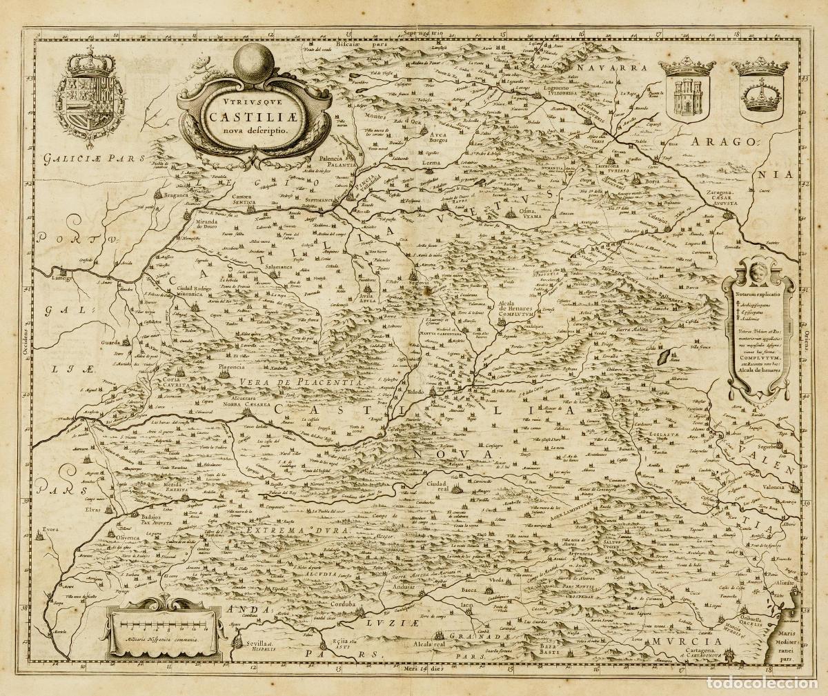 Arte: Utriusque Castiliae Nova Descriptio - Hondius, Henricus