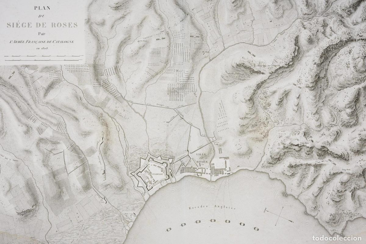 Kunst: [Plano de Rosas] Plan du Si&eacute;ge de Roses Par l'Arm&eacute;e Fran&ccedil;aise de Catalogne en 1808. - Belmas, Jacque