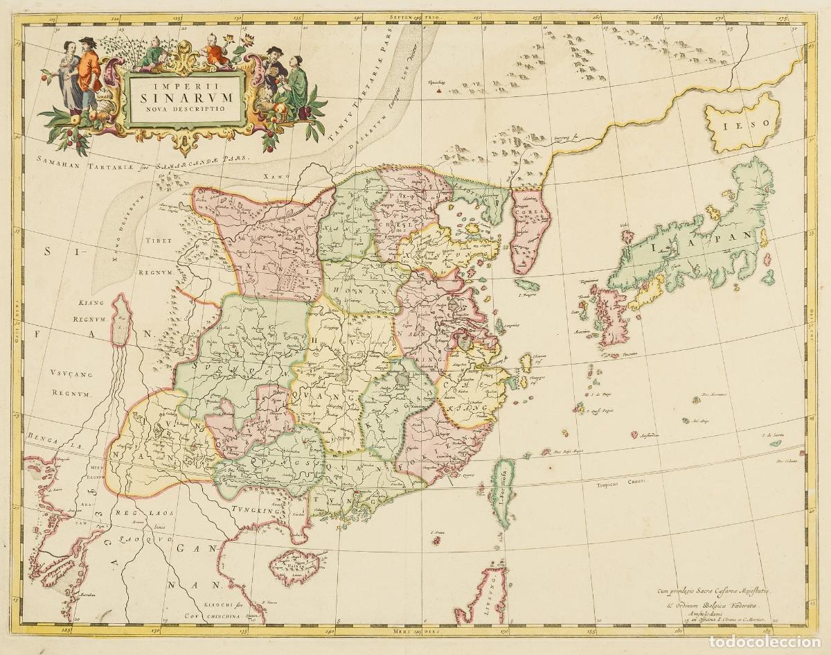 Kunst: Plano de Tortosa, Catalu&ntilde;a: Imperii Sinarum Nova Descriptio - Covens & Mortier