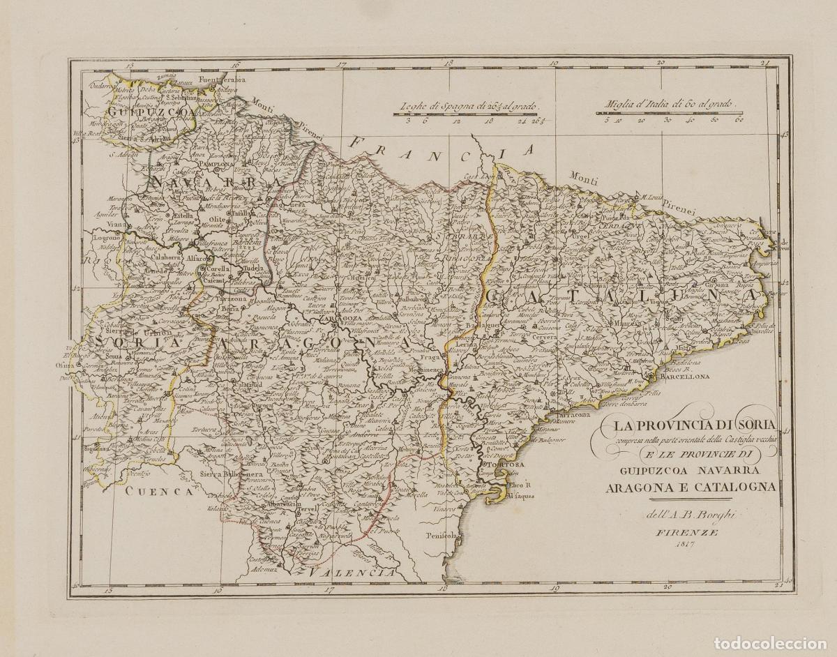 Arte: La Provincia di Soria e le Provincie di Guipuzcoa Navarra Aragona e Catalogna - Borghi, Bartolomeo