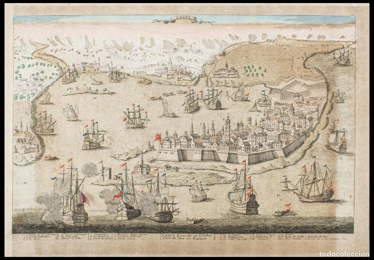 Arte: Cadis Evesch&eacute; et C&eacute;l&eacute;bre Port de Mer en Espagne - Aveline
