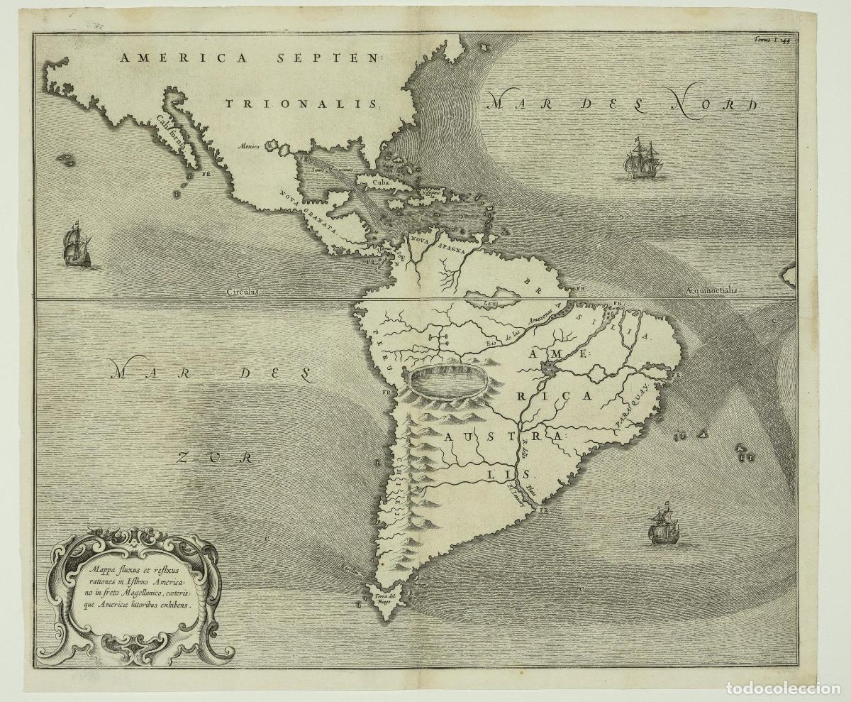 Kunst: Mappa fluxus et refluxus rationes in Isthmo Americano in Freto Magellanico, Caeterisque Americae Lit