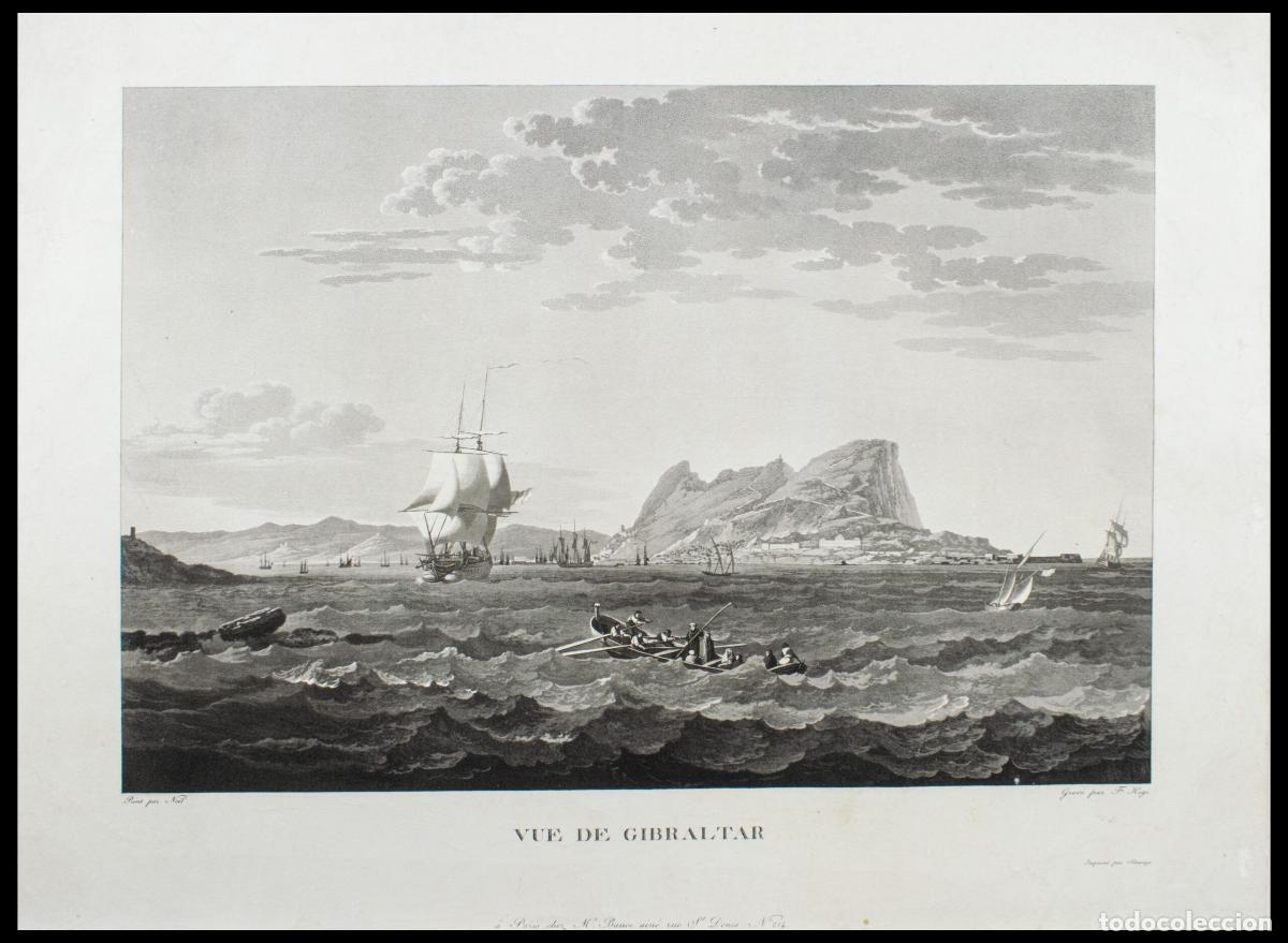 Kunst: Vue de Gibraltar - No&euml;l, Alexandre-Jean
