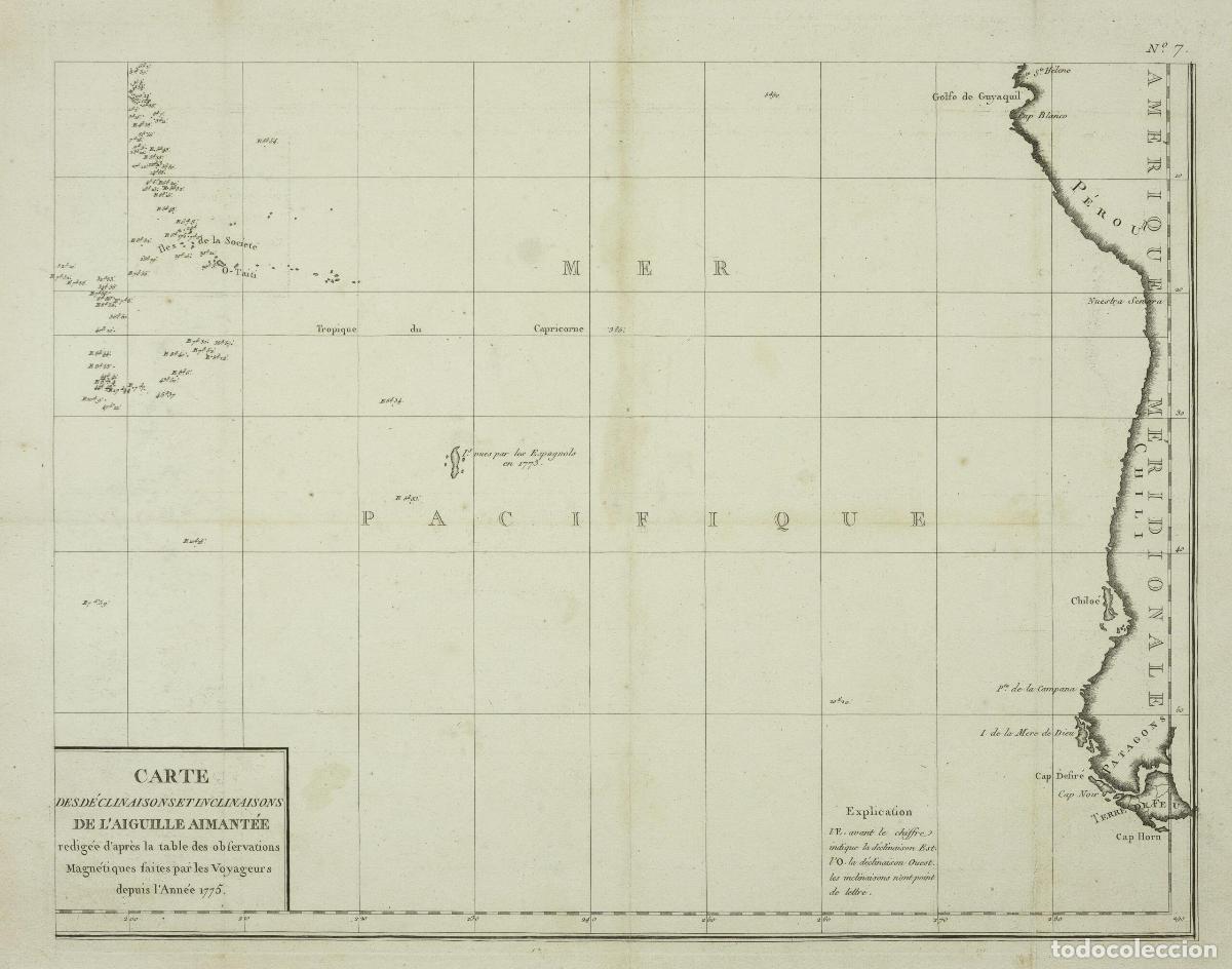 Art: Mapa de las misiones cat&oacute;licas de Jap&oacute;n: [Atlantic Ocean map] Carte des Declinaisons et Inclinaisons