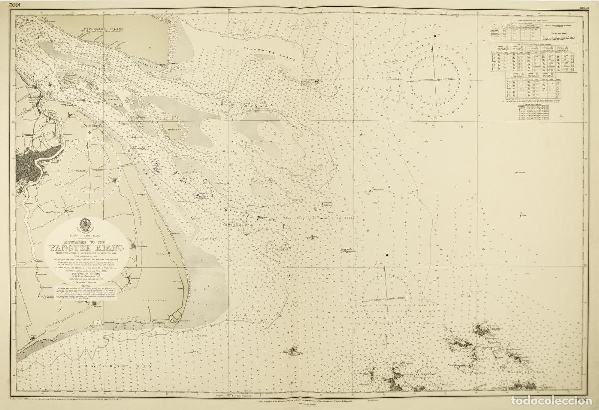 Art: [Shanghai] China Approaches to Yangtze Kiang&hellip; 1941/1946 - British Admiralty Hydrographic Office
