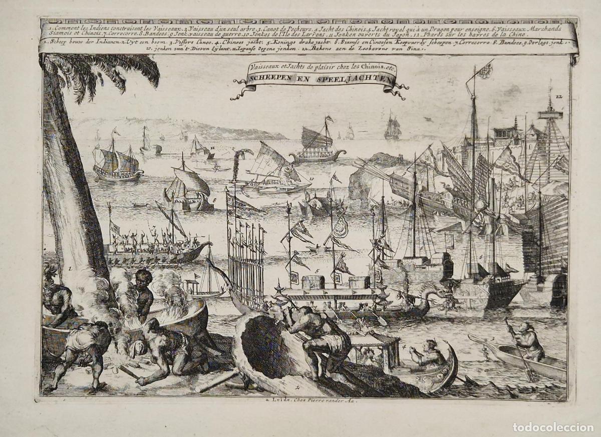 Art: Vaisseaux et Jachts de plaisir chez les Chinois etc. - De Hooghe, Romeyn / Aa, Pieter van der