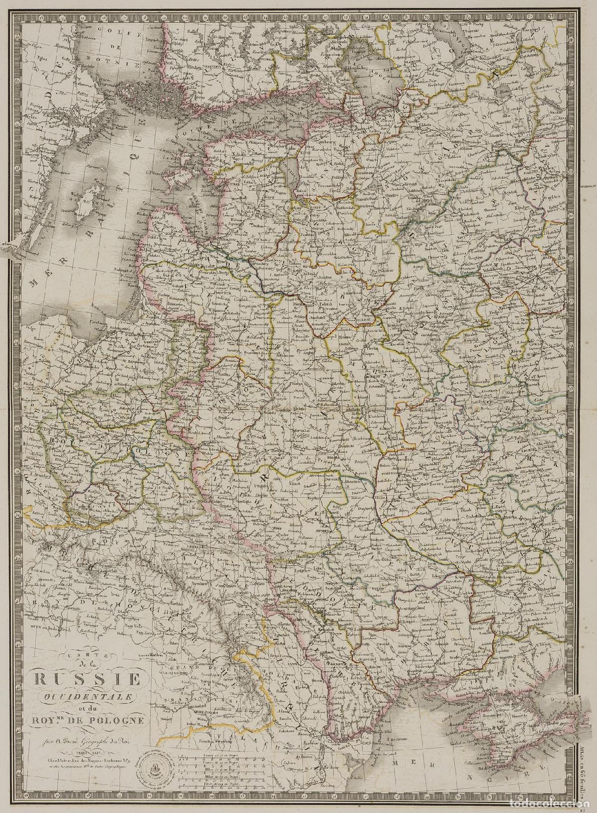 Art: Carte de la Russie Occidentale et du Roy.me de Pologne - Bru&eacute;, Adrien Hubert
