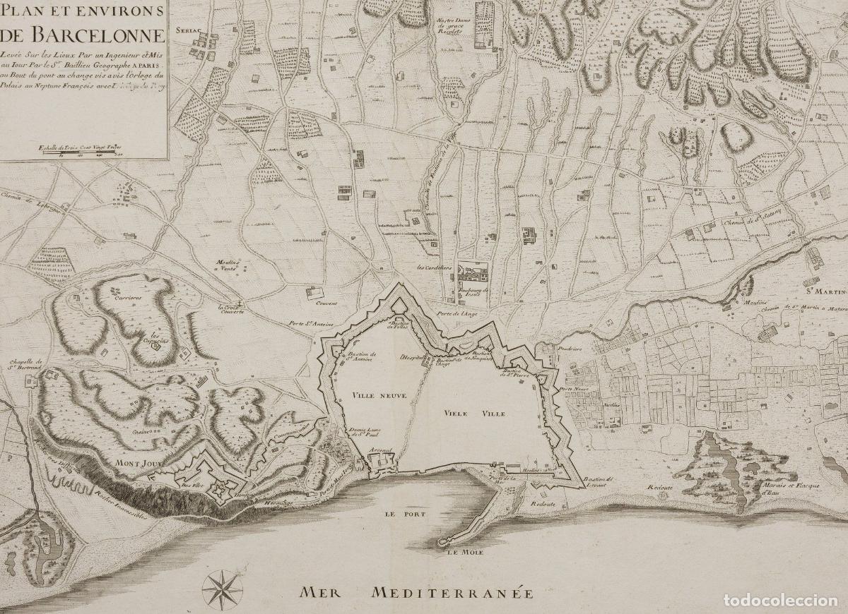 Arte: Plan et environs de Barcelonne - Baillieu - Foto 2