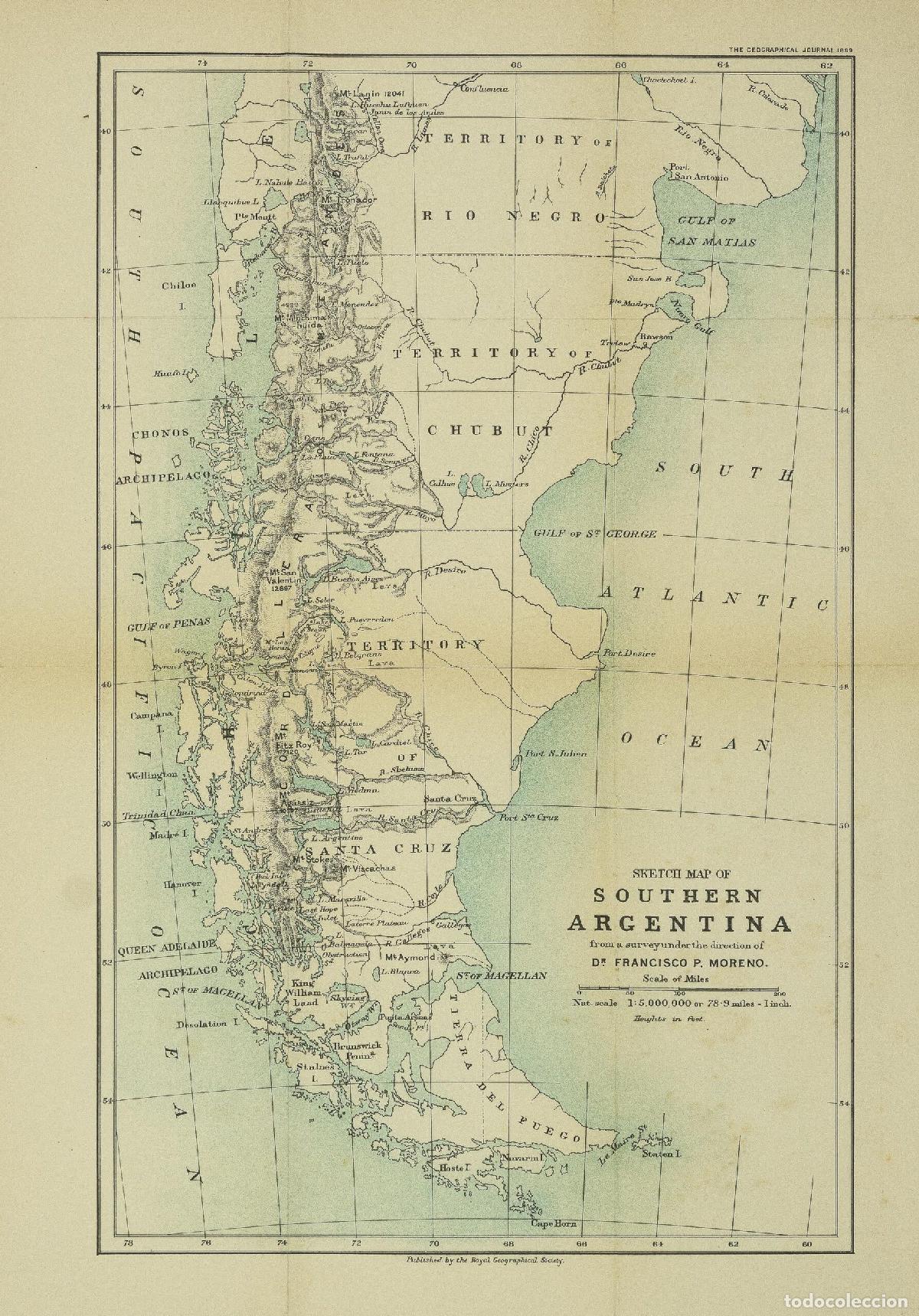 Art: Sketch map of Southern Argentina from a survey under the direction of Dr Francisco P. Moreno. [Perit