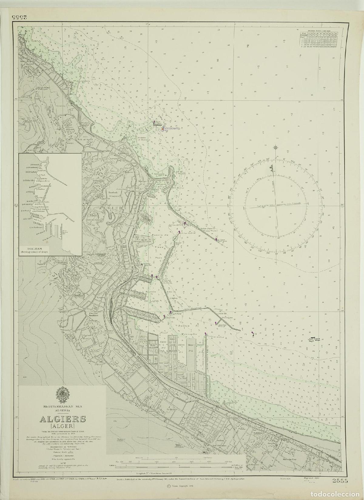 Art: Algiers (Alger) - British Admiralty Hydrographic Office