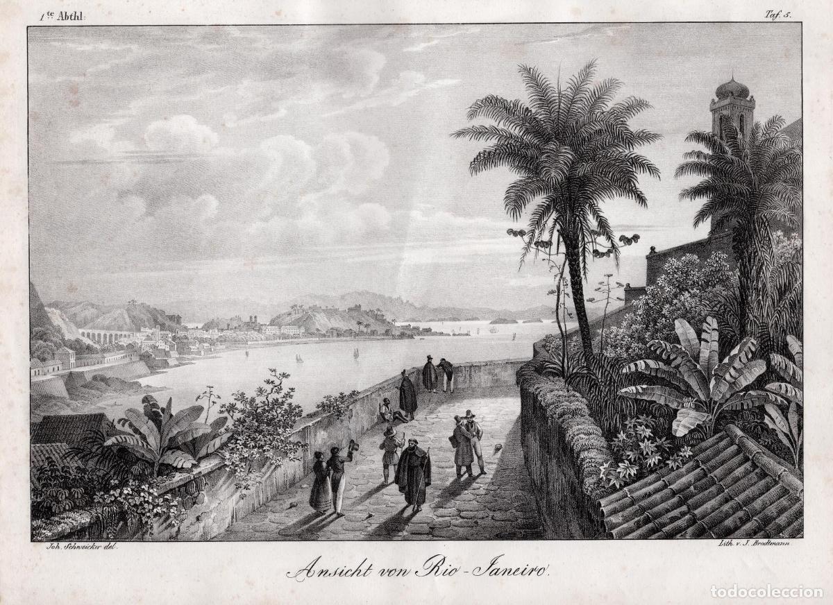 Art: Vista de Pek&iacute;n, China: Ansicht von Rio Janeiro (View of Rio de Janeiro, Brazil / Brasil) - Rugendas,