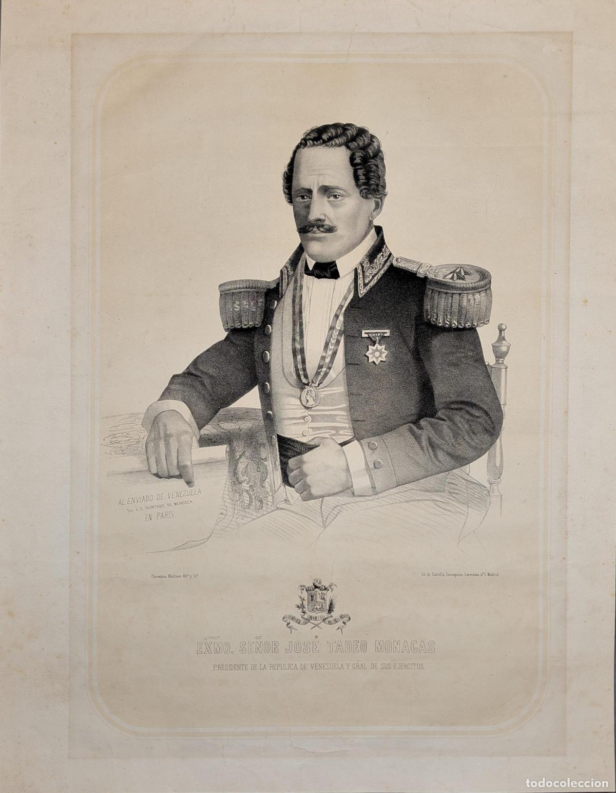 Art: Mapa del Per&uacute;, Bolivia, Chile y Argentina: Exmo. Se&ntilde;or Jos&eacute; Tadeo Monacas Presidente de la republica