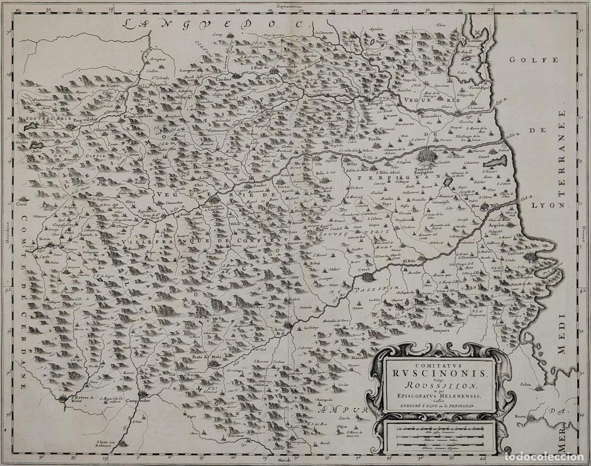 Art: Comitatus Ruscinonis, Vulgo Roussillon - Blaeu, Johannes